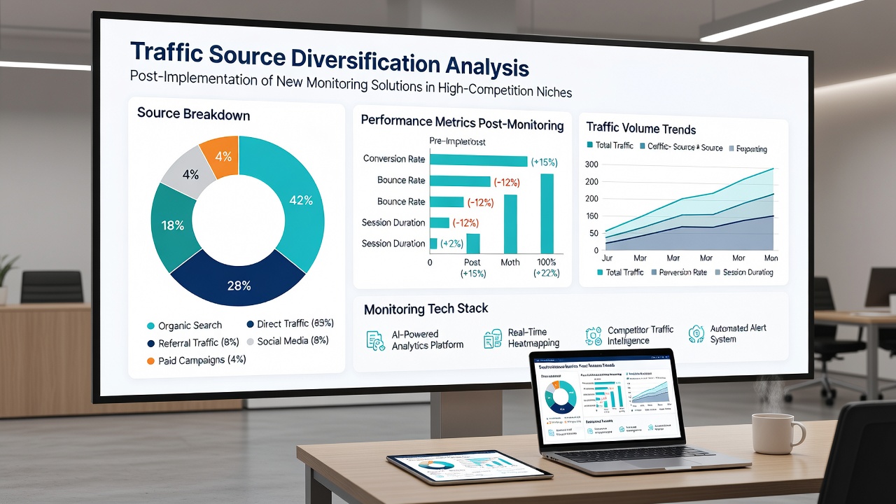 Analyzing Traffic Source Diversification After Implementing New Monitoring Solutions in High-Competition Niches