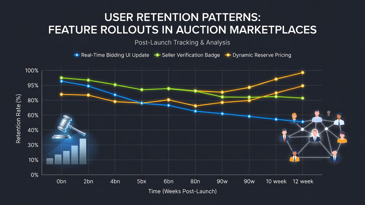 Charting User Retention Patterns Following Feature Rollouts in Auction-Driven Marketplaces